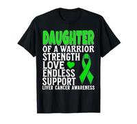 Daughter of a Warrior Liver Cancer Awareness Family Matching Maglietta