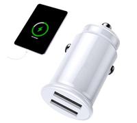 daul Port Car Charger - 3.1A Smart Fast Charging Adapter | Mini One-to-Two USB Car Phone Charger, Compact cigarete Lighter Power Splitter For IOS, androide Devices