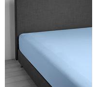 DaunenStep Lenzuolo con gli angoli elastici - Vivacolor | Celeste | 80-100 x 200 cm - singolo