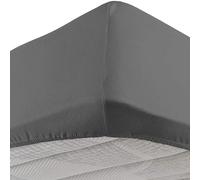 Daunen Step Vivacolor Lenzuolo con gli angoli elastici | Grafite 140-160 x 200 cm - matrimoniale