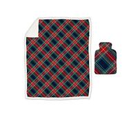 Daunex Caldo Plaid Morbidotto Light Invernale Morbida Coperta Plaid Divano Pile 130x160 cm, Coperta Calda British Blu