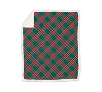 Daunex Caldo Plaid Morbidotto Light Invernale Morbida Coperta Plaid Divano Pile 130x160 cm, Coperta Calda British Verde