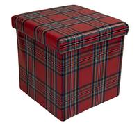 Daunex Cubo Contenitore Tartan in Pvc Stampato effetto Similpelle