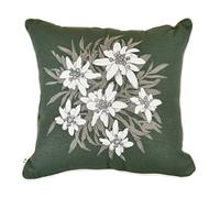 Daunex Cuscino Arredo Stella Alpina in Cotone con Fantasia Floreale con Zip