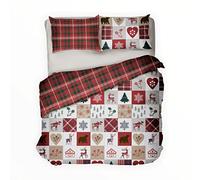 Daunex Parure Copripiumino in cotone Letto Matrimoniale Sacco Copripiumino Art. ASPEN 255x200 cm 2 federe 50x80cm (Colore: Naturale) INTIMOEGIDIO