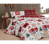 Daunex Parure Copripiumino Infinity Aspen Rosso/Naturale 1 PIAZZA E MEZZA 200x205