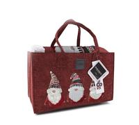 Daunex Plaid in Morbido Coral con Retro Sherpa + Borsa in Feltro Art. Friends - Rosso, Dimensione 1