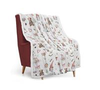 Daunex Plaid Morbidotto disegno ENCHANTE' cm. 130 x 160 con scatola stampata a tema