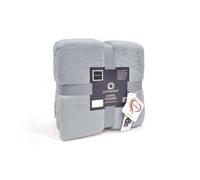 Daunex Plaid Morbidotto Matrimoniale in Pile 250x200 cm Grigio Perla - PLPRI