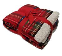Daunex Plaid morbidotto Tartan (Rosso, 150 X 200 CM)