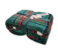 Daunex Plaid morbidotto Tartan (Verde, 150 X 200 CM)