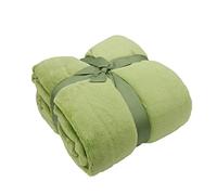 Daunex - Prime Plaid Coperta in Microfibra per Letto a Una Piazza. Disponibile in 16 colori - 1643229 - PISTACCHIO