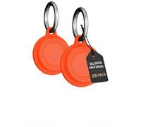 daunke - Confezione da 2 custodie in silicone per tracker Motorola Moto Tag, protezione completa (adatta per anziani, animali domestici, zaini, bagagli, bambini, chiavi), antigraffio, arancione
