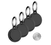 daunke - Confezione da 4 custodie in silicone per AirTag (seconda generazione), anti-smarrimento, protezione completa (adatta per anziani, animali domestici, zaini, bagagli, bambini, chiavi