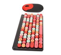 DAUZ Combo Mouse Tastiera Wireless, Combo Tastiera Mouse Tecnologia Wireless a 2,4 GHz Colorato Ed Elegante per Loptop (#4)