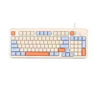 DAUZ Tastiera per Computer Cablata, Tastiera per Notebook Compatta con Manopola di Controllo del Volume per Computer Desktop