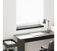 davanzale in PVC nero con venature del legno, 80 x 25 x 4,5 cm | Robusto, resistente all'umidità, per interni ed esterni, facile da pulire, per piante e decorazioni