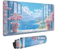Davanzale Tappetino Mouse XXL Gaming 800 x 400 mm 2025 Nuovo Paesaggio Tappetino Scrivania Impermeabile,Mousepad con Base in Gomma Antiscivolo,Migliora Precisione e Velocità per Gaming,Ufficio,-dd1719