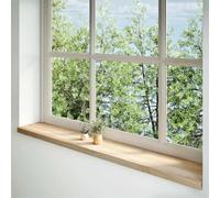 davanzali per finestre in legno di rovere massiccio, 2 pezzi, 160 x 30 x 2 cm, non trattato, durevole, per interni, montaggio di ricambio, ristrutturazione con venature naturali e superficie robusta