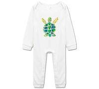 Davcielaora Carino Verde Tartaruga Marina Del Bambino Body Unisex Neonato Tutine Bambino Outfit, H-White., 9 mesi
