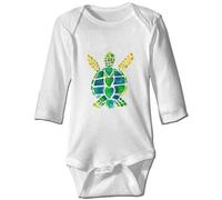 Davcielaora Carino Verde Tartaruga Marina Del Bambino Body Unisex Neonato Tutine Bambino Outfit, L-bianco, 18 mesi
