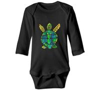 Davcielaora Carino Verde Tartaruga Marina Del Bambino Body Unisex Neonato Tutine Bambino Outfit, L-nero, 24 mesi
