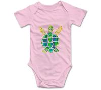Davcielaora Carino Verde Tartaruga Marina Del Bambino Body Unisex Neonato Tutine Bambino Outfit, T-Rosa, 6 mesi