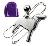 Dave The Bunny Pet Lab Collana - Una grande collana per cani da laboratorio in acciaio inox catena serpente collana con ciondolo in lega di metallo per cane mamma - elegante regalo nero design con