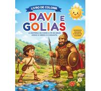 Davi e Golias: Livro de Colorir Cristão | A história de Davi que confronta e vence o gigante Golias | 20 desenhos grandes para crianças e adultos