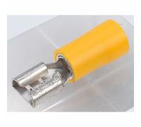 Davico EYPO 63F Giallo 6.3mm Connettore Femmina Confezione 100