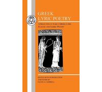 David A. Campbell Greek Lyric Poetry (Tascabile) Greek Texts