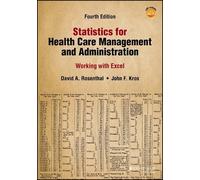 David A. Rosenthal Jo Statistics for Health Care Management and Admi (Tascabile)