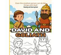 DAVID AND GOLIATH: Bible Story Reading and Coloring for Kids, Bold and Big Coloring and Activity for Kids, Ages 3-8 Years