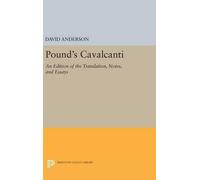 David Anderson Pound's Cavalcanti (Copertina rigida) Princeton Legacy Library