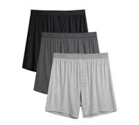 DAVID ARCHY 3 Boxer Uomo in bambù, Mutande a Pantaloncino, Comodi, Leggeri e Traspiranti