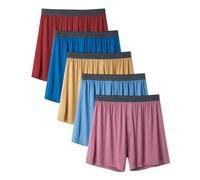 DAVID ARCHY 5 Boxer Uomo in bambù, Mutande a Pantaloncino, Comodi, Leggeri e Traspiranti