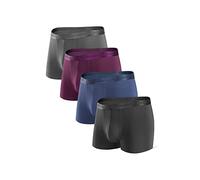 DAVID ARCHY Boxer da Uomo Intimo con Marsupio in Microfibra Modal Multipack Pantaloncini retrò per l'uso Quotidiano Flessibile Pacco da 4