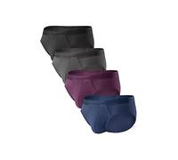 DAVID ARCHY Boxer da uomo morbidi e comodi, morbidi boxer in micro modal da uomo, confezione multipla con custodia, confezione da 4, nero+grigio scuro+blu navy+vino (shorts), S