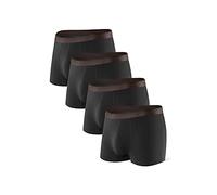 DAVID ARCHY Boxer da Uomo Pantaloncini retrò in bambù con Rigonfiamento Mutande con Tasche 3D Traspiranti Ultra Morbidi Basic Multipack, Pacco da 4