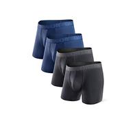 DAVID ARCHY Boxer Uomo in bambù Ultra Morbido, Mutande Boxer Bamboo Comodi, Intimo Maschile ,Traspiranti, 4 Paia