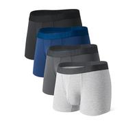 DAVID ARCHY Boxer Uomo in bambù Ultra Morbido, Mutande Boxer Bamboo Comodi, Intimo Maschile ，Traspiranti, 4 Paia