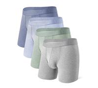 DAVID ARCHY Boxer Uomo in bambù Ultra Morbido, Mutande Boxer Bamboo Comodi, Intimo Maschile ,Traspiranti, 4 Paia