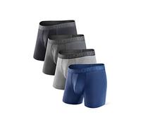 DAVID ARCHY Boxer Uomo in bambù Ultra Morbido, Mutande Boxer Bamboo Comodi, Intimo Maschile ，Traspiranti, 4 Paia