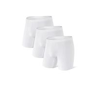 DAVID ARCHY Boxer Uomo Micro Modal Slip Doppio Taschino Separato Intimo Morbido Lusso Trunks Confezione Multipla (IT, Testo, S, Regular, Regular, 3, Bianco BoxerBrifs)