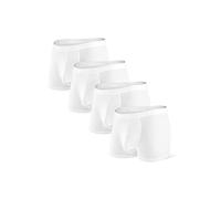 DAVID ARCHY Boxer Uomo Micro Modal Slip Doppio Taschino Separato Intimo Morbido Lusso Trunks Confezione Multipla (IT, Testo, XXL, Regular, Regular, 4, Bianco Trunks)