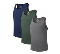 DAVID ARCHY Canottiere e Magliette Intime da Uomo Canottiera in bambù Girocollo Canotta Canotta Traspirante Morbida Bianca Nera Grigia, Pacco da 3