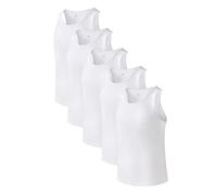 DAVID ARCHY Canottiere e Magliette Intime da Uomo Canottiera in bambù Girocollo Canotta Canotta Traspirante Morbida Bianca Nera Grigia, Pacco da 5