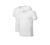 DAVID ARCHY Canottiere e Magliette Intime da Uomo con Occhi sudati con Patta saldata Camicia con Scollo a V in bambù Business Slim Fit Morbida Confezione da 2