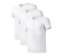 DAVID ARCHY Maglia Intima da Uomo Business,Canottiere e Magliette Intime da Uomo Realizzata in Micro Modal con Scollo a V Maglia Intima Morbida Manica Corta Morbida Piacevole, Pacco da 3