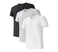 DAVID ARCHY Maglia Intima da Uomo Business,Canottiere e Magliette Intime da Uomo Realizzata in Micro Modal con Scollo a V Maglia Intima Morbida Manica Corta Morbida Piacevole, Pacco da 3